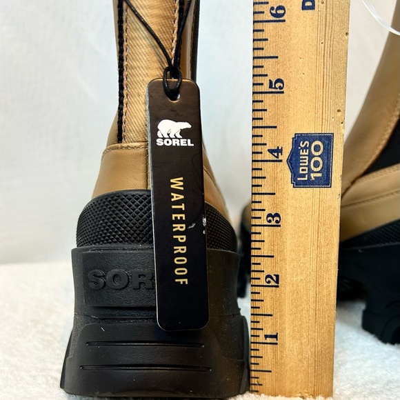 NEW SOREL Woman's Brex Waterproof Chelsea Boot Tan and BLACK, Size 6.5 - Picture 14 of 14